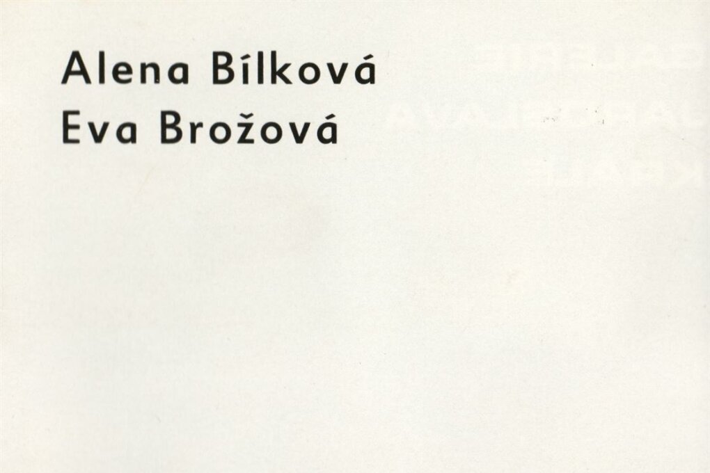 Alena Bílková – grafika, Eva Brožová – sochy